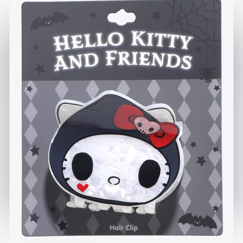 Hello Kitty Hooded Skull Claw Hair Clip‎ Hot Topic Halloween